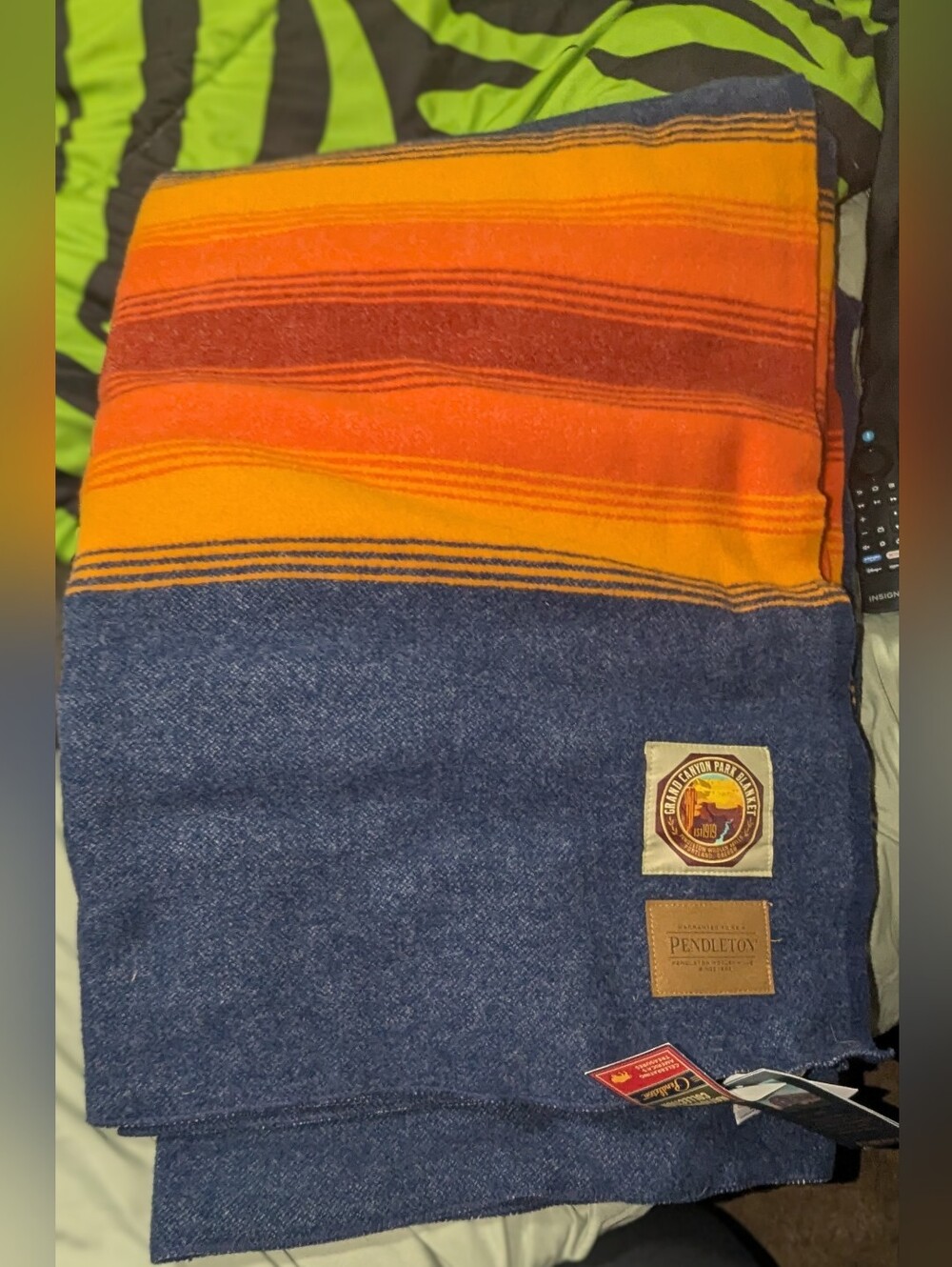 Pendleton Wool Blanket with Sunset Stripe
